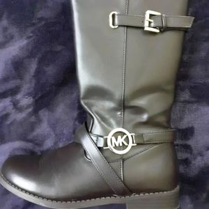 MICHAEL KORS Girls Emma Louise Brown Zip-Up Boots